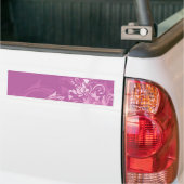 roze draai floreel ontwerp bumpersticker (Op Truck)