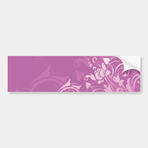 roze draai floreel ontwerp bumpersticker