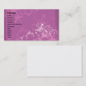 roze draai floreel ontwerp visitekaartje (Voorkant / Achterkant)