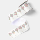 Roze Draai Lollypop Lint - 7,62 cm (Achterkant)