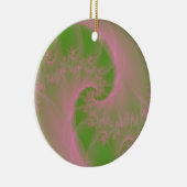 Roze draai op groen Ornament (Rechts)