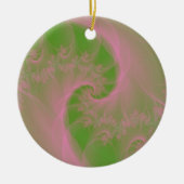 Roze draai op groen Ornament (Voorkant)