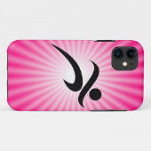 Roze draaiend Case-Mate iPhone case (Achterkant (horizontaal))