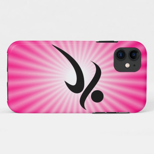 Roze draaiend Case-Mate iPhone case (Achterkant (horizontaal))