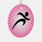 Roze draaiend keramisch ornament (Rechts)