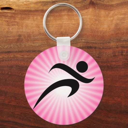 Roze draaiend sleutelhanger (Voorkant)