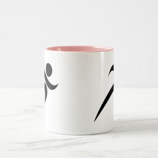 Roze draaiend tweekleurige koffiemok (Center)