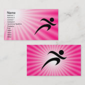 Roze draaiend visitekaartje (Voorkant / Achterkant)
