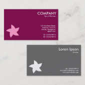 Roze draaiende stercode - Dark Crimson 7F0047 Visitekaartje (Voorkant / Achterkant)