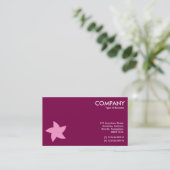 Roze draaiende stercode - Dark Crimson 7F0047 Visitekaartje (Staand voorkant)
