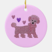 Roze draaieuwdecoraties keramisch ornament (Achterkant)