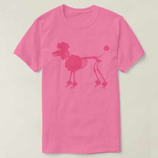 Roze draaieuwskelet t-shirt (Design voorkant)
