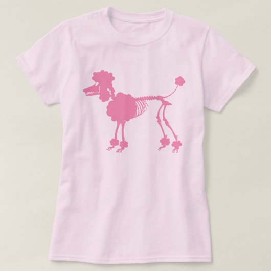 Roze draaieuwskelet T-shirt (Design voorkant)