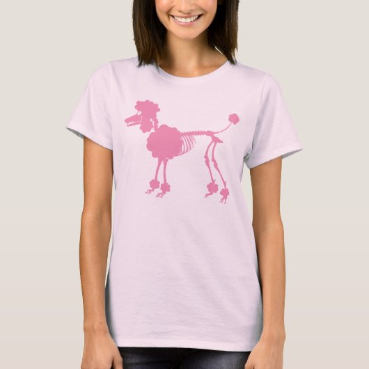 Roze draaieuwskelet T-shirt (Voorkant)