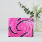Roze Draaiklikker Briefkaart (Staand voorkant)