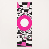 Roze Draaikolk: Een Geruite Afdaling Yogamat (Voorkant)