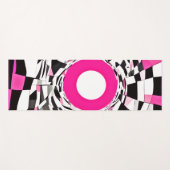 Roze Draaikolk: Een Geruite Afdaling Yogamat (Voorkant (horizontaal))