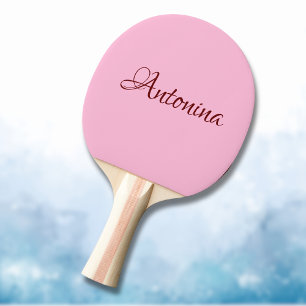 Roze Draaikolk Moderne Naam Trendy Minimalist Tafeltennisbatje