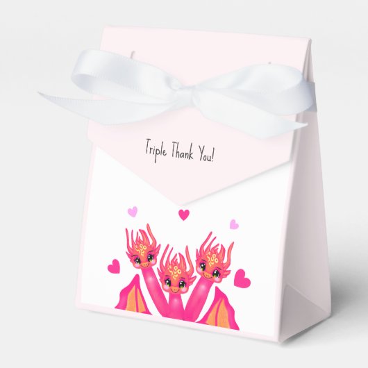 Roze draak bedankdoosjes (Voorkant Zijde)