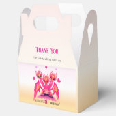 Roze draak bedankdoosjes (Geopend)