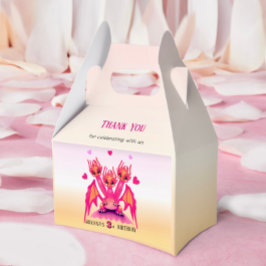 Roze draak  bedankdoosjes