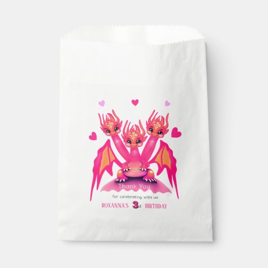 Roze draak bedankzakje (Voorkant)