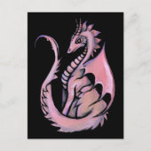 Roze Draak Briefkaart (Voorkant)