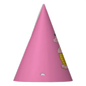 Roze draak cartoon feesthoedjes (Links)