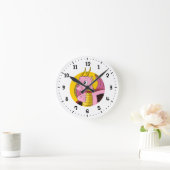 Roze draak cartoon  ronde klok (Huis)