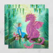 Roze draak en fee (Voorkant / Achterkant)