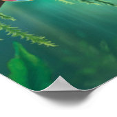 Roze draak en fee poster (Hoek)