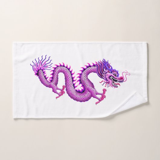 Roze draak handdoek (Handdoek)