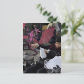 Roze draak in Venetië Briefkaart (Staand voorkant)