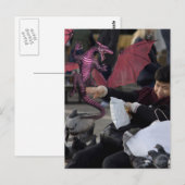 Roze draak in Venetië Briefkaart (Voorkant / Achterkant)