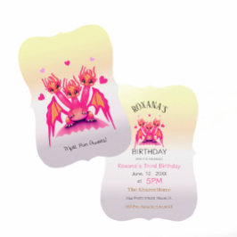 Roze draak kaart
