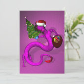 Roze draak kaart (Staand voorkant)