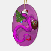 Roze draak keramisch ornament (Links)