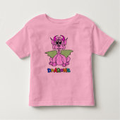 Roze draak kinder shirts (Voorkant)