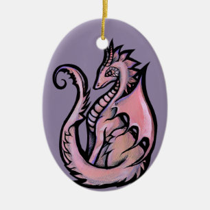 Roze Draak Kunst cute draken ontwerp geek meisje k Keramisch Ornament