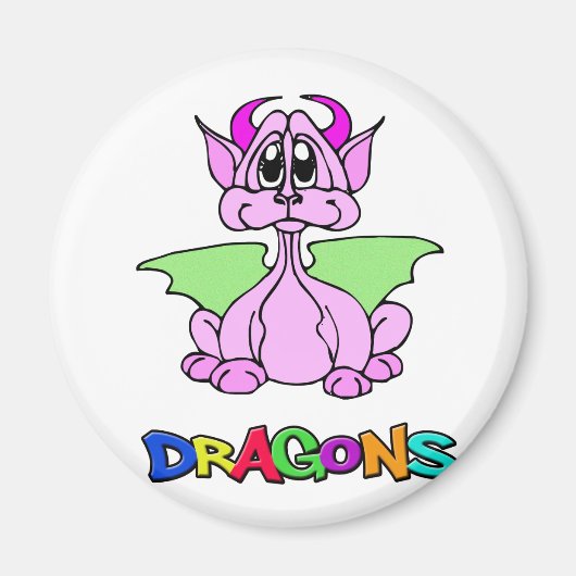 Roze Draak Magneet (Voorkant)