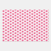 Roze draak met harten inpakpapier vel (Voorkant 2)