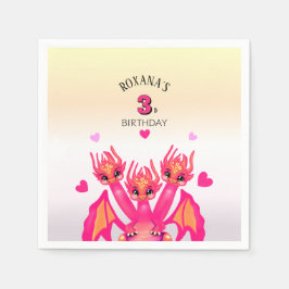 Roze draak servet