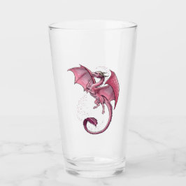Roze draak van de Natuur van de lente Fantasy Art Glas