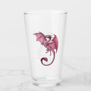 Roze draak van de Natuur van de lente Fantasy Art Glas