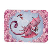Roze draak van de Natuur van de lente Fantasy Art Magneet (Horizontaal)