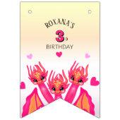 Roze draak vlaggetjes (Eerste vlag)