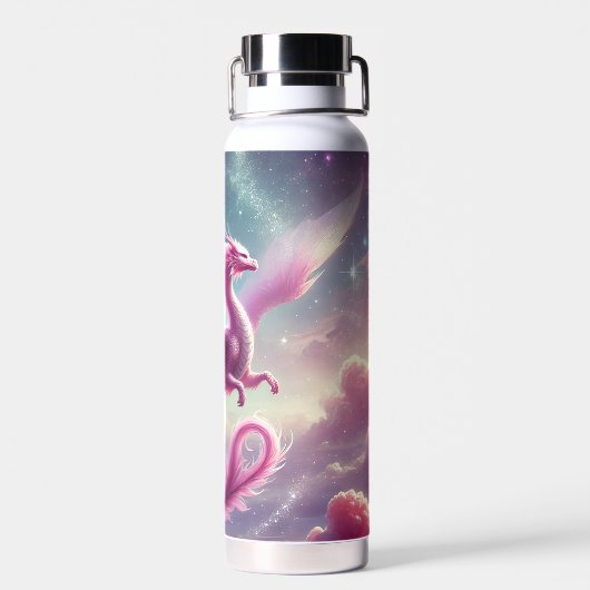 Roze draak waterfles (Achterkant)