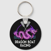 Roze Dragon Boat Racing Sleutelhanger (Voorkant)