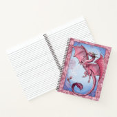 Roze "Dragon of Spring" Bloemen Fantasy Art Notitieboek (Binnen)