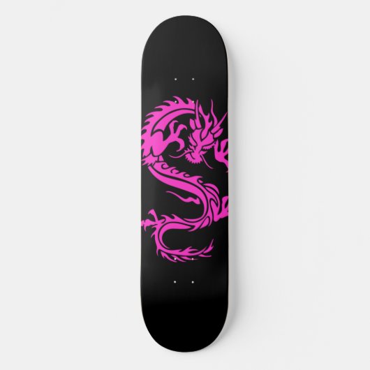 Roze dragon Skateboard Deck (Voorkant)